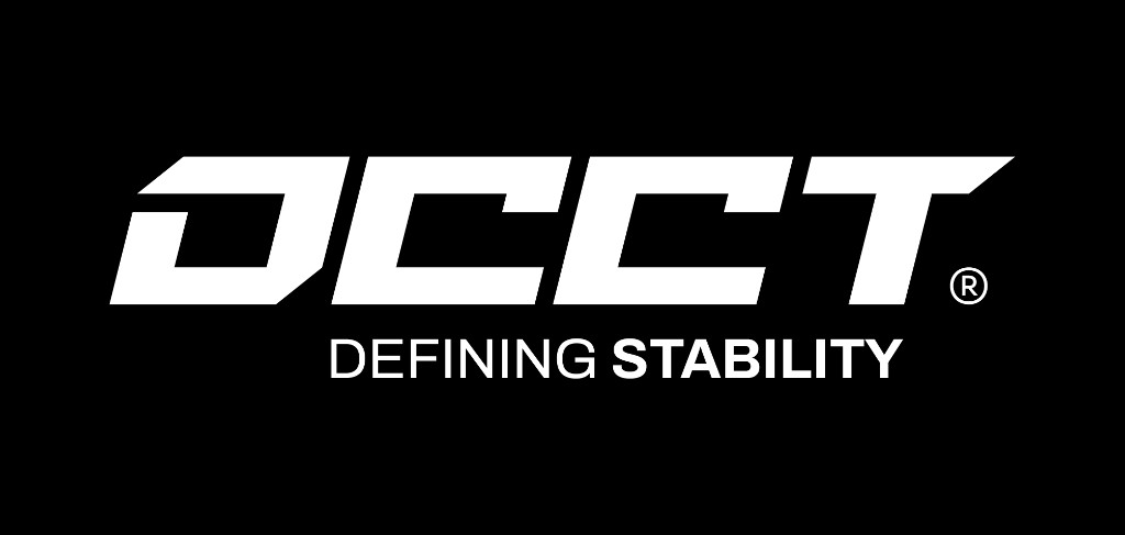 OCCT wordmark ribbon on dark background